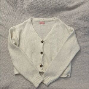UO | Fuzzy White Cardigan